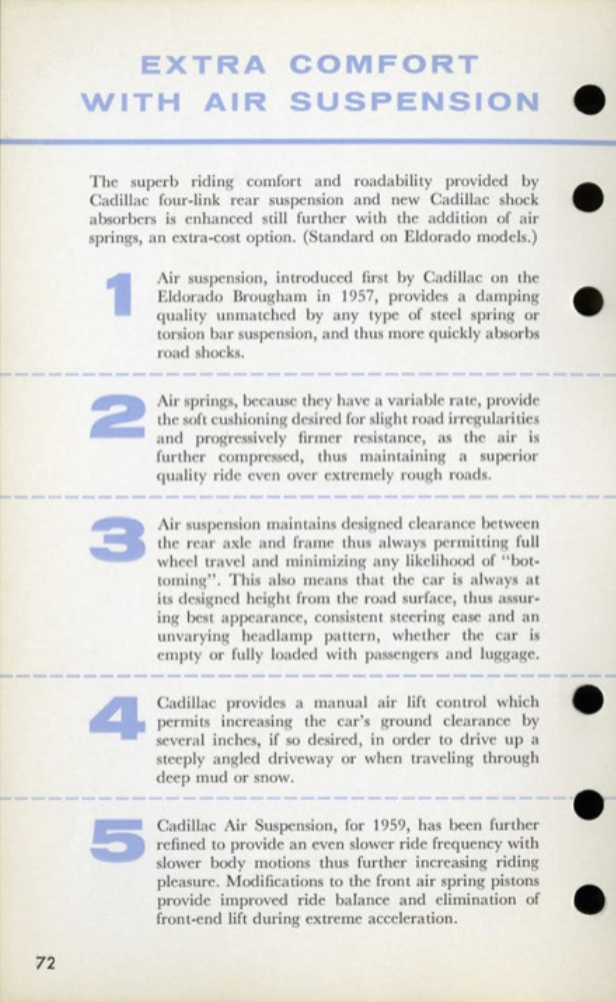 1959 Cadillac Salesmans Data Book Page 130